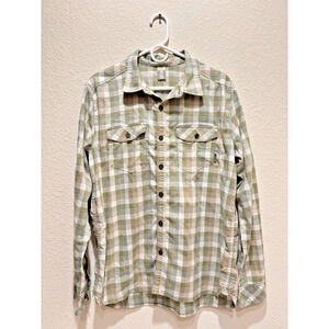 Stio Green Plaid Casual Button Down Shirt